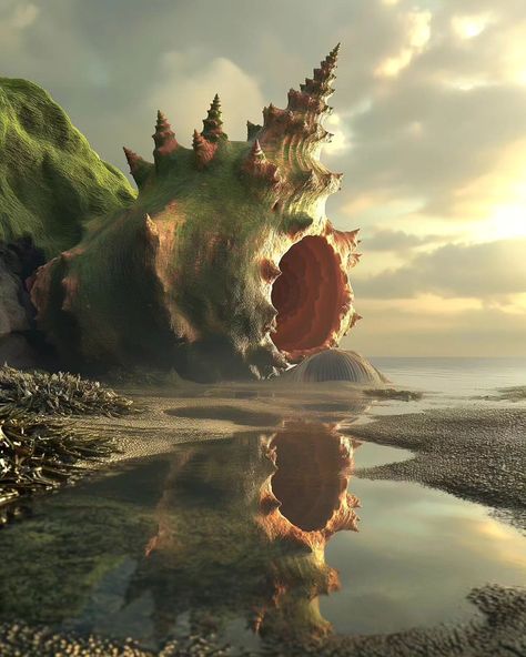 Abandoned ancient shell island. Just some fantasy i came up with. Im busy enjoying summer sooooo cya . . #shell #island #fantasy #beautifulplaces Fantasy Island Aesthetic, Island Fantasy Aesthetic, Island Fantasy Art, Fantasy Islands, Fantasy Island City, Shell Island, Magic Island, Fantasy Island, Ap Studio Art