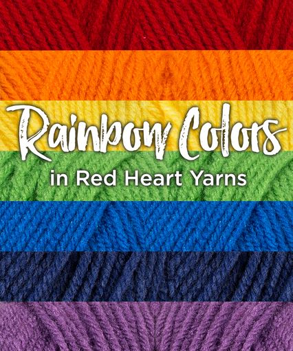 Rainbow Colors in Red Heart Yarns Yarn Color Combinations, Crochet Leg Warmers, Rainbow Blanket, Easy Crochet Baby Blanket, Crochet Supplies, Rainbow Crochet, Your Crochet, Crochet Blog, Red Heart Yarn