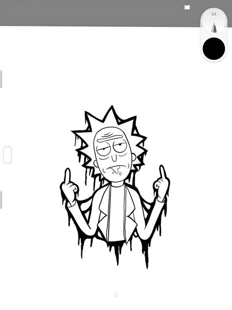 Rick And Morty Tattoo Stencil, Rick And Morty Outline, Rick And Morty Stencil, Simple Rick And Morty Tattoo, Rick Tattoo Design, Rick And Morty Tattoo Design, Rick And Morty Tattoo Ideas, Rick Tattoo, Rick And Morty Tattoo