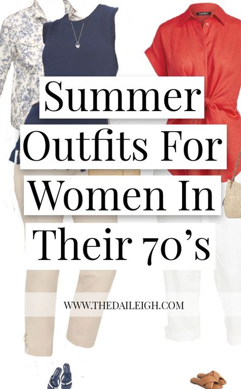 SUMMER outfits for women in their 70s, how to dress over 70 in summer, what to wear in summer over 70, outfit ideas for women in their 70s, what to wear in your 70s, how to dress in your 70s, outfit ideas for women over 70, summer style for women over 70 Women Wardrobe Basics, Wardrobe Basics List, How To Dress In Your 70's, Wardrobe Staples For Women, Wardrobe Basics For Women, 70 Year Old Women, Classic Wardrobe Basics, Essentials Wardrobe, Wardrobe For Women