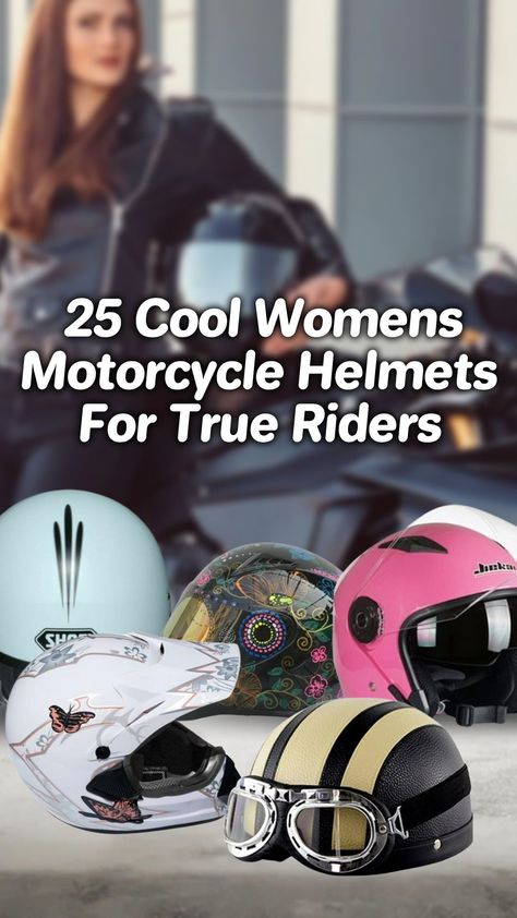 Women Helmets Motorcycle, Woman Motorcycle Helmet, Motorcycle Helmets For Women Aesthetic, Ladies Motorcycle Helmets, Female Motorcycle Helmets, Motorbike Helmet Women, Cool Motorcycle Helmets For Women, Motorcycle Helmets For Women, Motorcycle Gear For Women