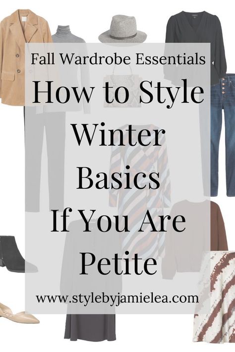 Petite Winter Capsule Wardrobe, Winter Outfits For Short Women, Winter Outfits For Petite Women, Winter Outfits Petite, Petite Winter Fashion, Petite Fall Fashion, Petite Winter Outfits, Petite Capsule Wardrobe, Outfit For Petite Women