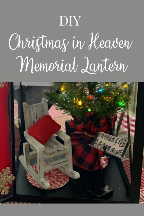 Memory Lanterns Diy, Lantern Memorial Ideas Diy, Memorial Lanterns Diy Christmas, Christmas Memory Lantern Diy, Diy Memorial Lantern, Lantern For Lost Loved Ones, Lantern Memorial Ideas, Memory Lantern Diy, Christmas Memory Lantern