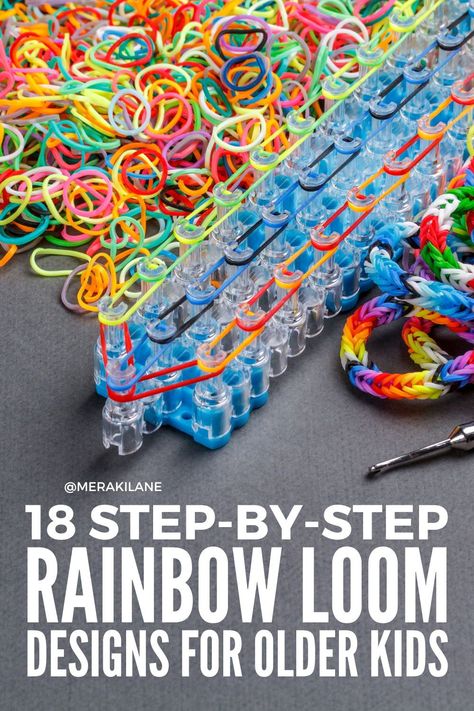 Starburst Rainbow Loom Bracelet, Rainbow Loom Bands Ideas, Rainbow Loom Fishtail Pattern, Rubberband Loom Patterns, How To Make Loom Bracelets Step By Step, Simple Rainbow Loom Bracelets, Rubber Band Loom Tutorial, How To Make Rainbow Loom Animals, How To Rainbow Loom