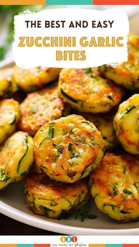 Italian Recipes Zucchini, Zucchini Garlic Balls, Zuchini Garlic Bits, Easy App Recipes, Cheesy Garlic Zucchini, Yellow Zucchini Recipes Side Dishes, Low Carb Healthy Appetizers, Great Vegetable Side Dishes, Zucchini Cheddar Bites