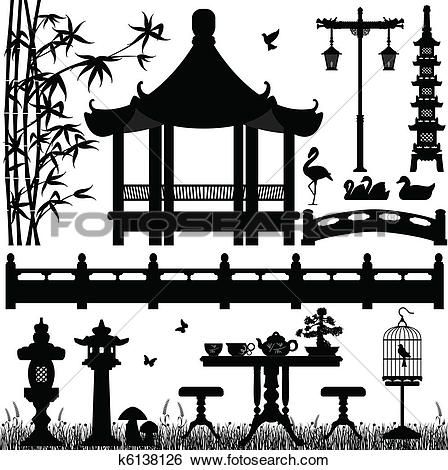 Flower Silhouette, Asian Garden, Garden Drawing, Garden Park, Chinese Architecture, Stencil Designs, Japanese Garden, Diy Art, Stock Photography