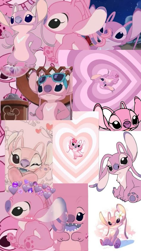 My friend looooves angel so I made this pin for her!! Angel From Stitch, Cute Pineapple Wallpaper, Angel Lilo And Stitch, Angel And Stitch, Lilo And Stitch Characters, Angel Stitch, Stitch Wallpaper, Cute Iphone Wallpaper Tumblr, Stitch Drawings