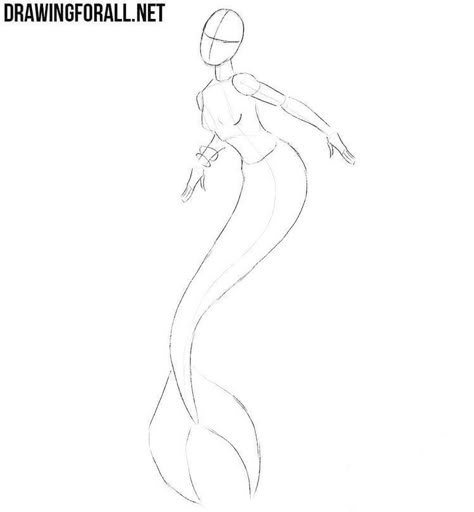 Draw A Mermaid, Mermaid Sketch, Mermaid Pose, ليلو وستيتش, Famous Characters, Mermaid Drawings, Black Mermaid, Art Tools Drawing, Free Worksheets