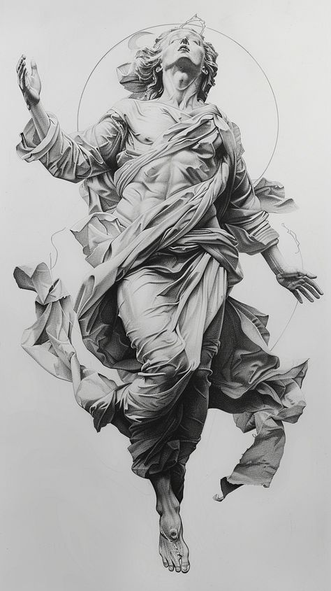 Jj Redick Tattoo, How To Draw A Statue, Master Piece Art Paintings, How To Draw Statues, Greek Drawing Art, Statue Drawing Reference, Greek Statues Drawing, Reference Photos For Artists Inspiration, Statue Art Drawing