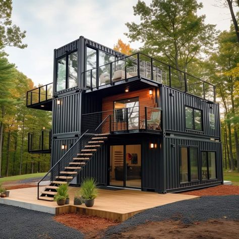 Shipping Container Home Designs, Container Cabin, Shipping Container House Plans, Tiny House Layout, Building A Container Home, Container House Plans, Casa Container, Shipping Container House, Container Home