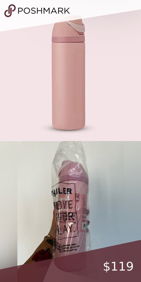 Brand New Owala FreeSip Water Bottle Rose Quartz - 40oz Rise Quartz, Pastel Pink, Rose Quartz, Wish List, Water Bottle, Packaging, Join Me, Shop My Closet, Brand New