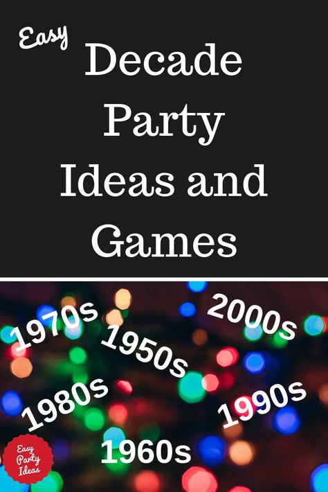 Celebrate a milestone birthday with a decade party that remembers each decade! Decades 50th Birthday Party, Decade Theme Party Decoration, Halloween Decades Party, Party Through The Decades, Decades Party Food Ideas, Afterprom Party Ideas, Through The Decades, Decades Birthday Party, Decades Christmas Party