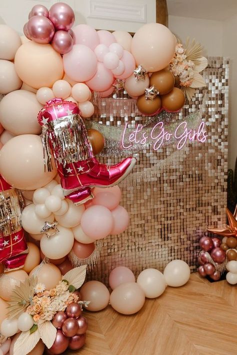 Bach Party Themes, Pink Cowgirl Boot, Cowboy Disco, Pink Balloon Arch, Last Rodeo Bachelorette, Plan Your Future, Rodeo Bachelorette, Western Bachelorette, Bachelorette Planning