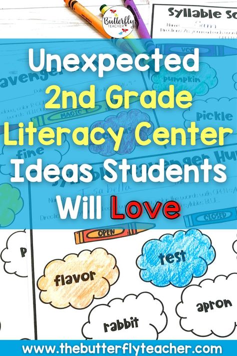 Grade 2 Literacy, Library Center Ideas, 2nd Grade Literacy, Second Grade Centers, 2nd Grade Centers, Literacy Center Ideas, Centers First Grade, Ela Games, Language Arts Centers