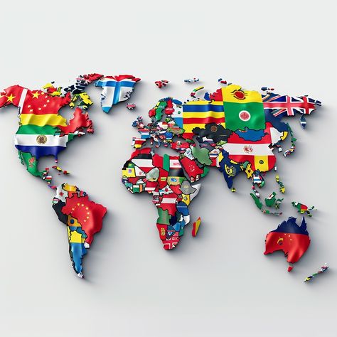 "Colorful Map Collage: A #creative representation of the #worldmap made from a #vibrant collage of national flags. #geography #continents #aiart #aiphoto #stockcake ⬇️ #Download and 📝 #Prompt 👉 https://stockcake.com/i/colorful-map-collage_151553_20282" World Map With Flags, All Country Flags, World Map With Pins, World Map With Countries, Map Collage, Detailed World Map, Colorful Arrangements, National Flags, The World Map