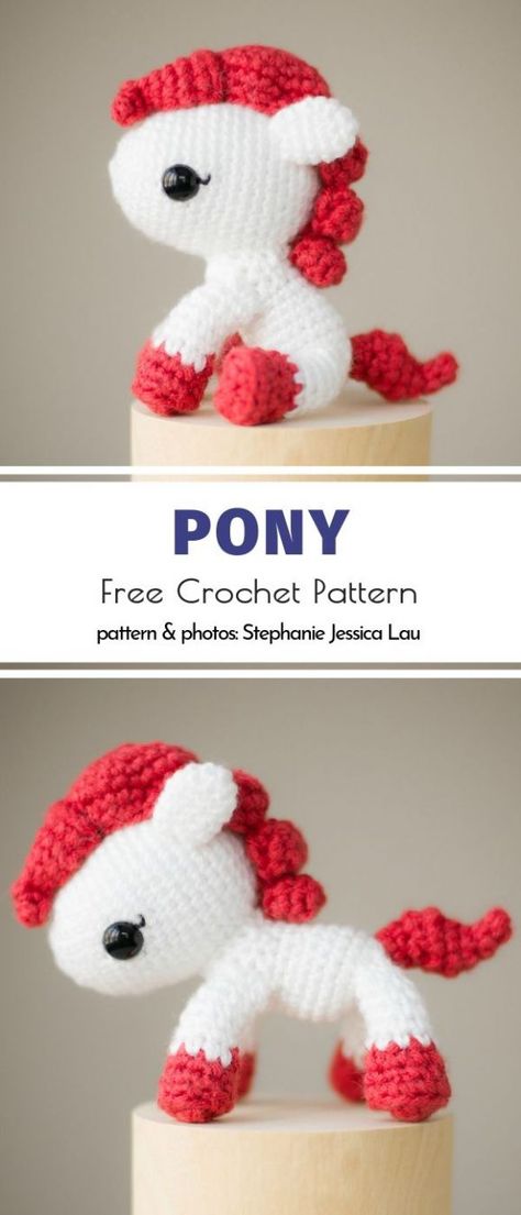 Amigurumi Pony Free Pattern, Mini Unicorn Crochet Pattern, Mlp Crochet Pattern Free, Pony Crochet Pattern Free, Quick Crochet Stuffies, Mini Horse Crochet Pattern Free, Small Unicorn Crochet Pattern Free, My Little Pony Crochet Pattern Free, Easy Crochet Unicorn