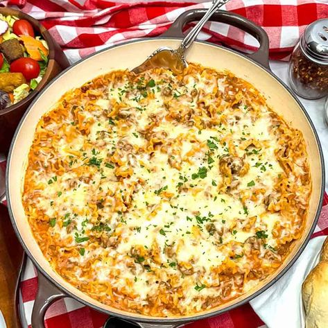 Easy One-Pot Homemade Hamburger Helper Lasagna Hamburger Helper Lasagna Soup, Copycat Cheesy Enchilada Hamburger Helper, Elevated Hamburger Helper, Hamburger Helper Lasagna, Homemade Hamburger Helper Lasagna 12 Tomatoes, Four Cheese Lasagna Hamburger Helper, Bacon Ranch Casserole, Ranch Casserole, Chicken Bacon Ranch Casserole