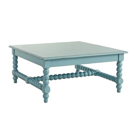 Shown in Robins Egg Blue Available in all wood finishes Dimensions: W41½ D41½ H19 Tear sheet Yellow Shutters, Nautical Coffee Table, Coastal Home Ideas, Aqua Bedding, Beach Theme Living Room, Cottage Bungalow, Side Boards, Coastal Interior Design, Lee White