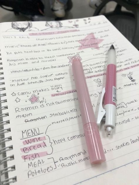 #kawaii #pink #wonyoungism #coquette #motivationquotes #girlygirl Pink Academia, Studera Motivation, Pink Pens, Study Stationery, School Organization Notes, Pretty Notes, Academic Motivation, Pretty Princess, Stationary School