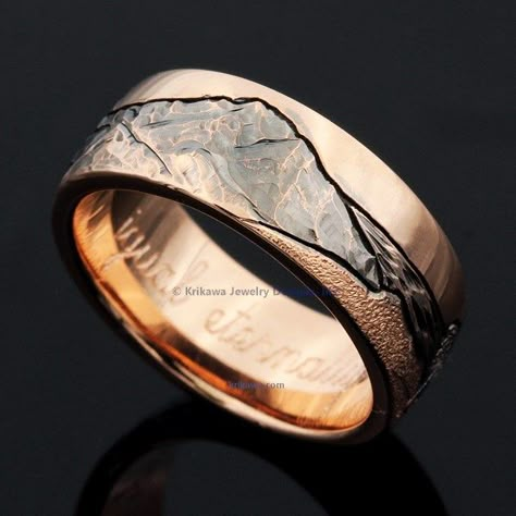 Mountain Beach Wedding Band Big Band Wedding Ring, Gemstone Wedding Rings Men, Wedding Ring Band Men, Engraved Mens Wedding Ring, Men’s Wedding Band Outdoorsy, Mens Outdoorsy Wedding Bands, Male Wedding Rings Aesthetic, Make Wedding Rings, Mountain Wedding Ring Men