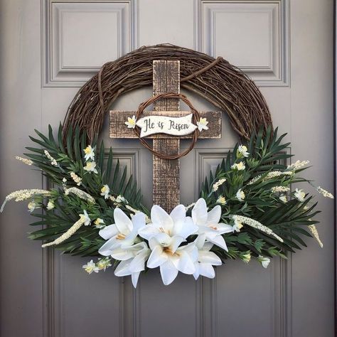 Easter spring wreath