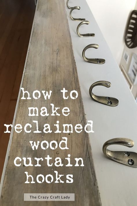 Farmhouse Curtain Rods, Farmhouse Living Room Curtains, Rustic Curtain Rods, Farmhouse Style Curtains, Diy Reclaimed Wood, Cottage Curtains, Farmhouse Window Treatments, Diy Curtain Rods, Wood Curtain