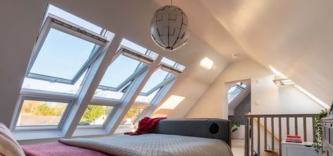 VELUX loft conversion of the year | Winner | Sarah in Manchester Attic Conversion Ideas, Attic Conversions, Loft Conversion Bedroom, Dormer Loft Conversion, Loft Conversion Ideas, Loft Extension, Velux Windows, Attic Bedroom Designs, Attic Loft