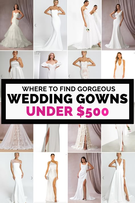 Simple Wedding Dress Under $500, Wedding Dresses Under 700 Dollars, Cheaper Wedding Dresses, Simple Wedding Dress Budget, Wedding Dresses Inexpensive Budget, Wedding Gowns For Tall Brides, Wedding Dress Ideas For Petite Women, Simple And Cheap Wedding Dresses, Under 500 Wedding Dress