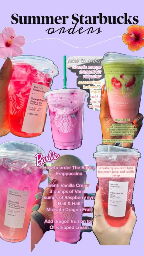 Cool Starbucks Drinks, Preppy Starbucks, Drinks From Starbucks, Starbies Drinks, Starbucks Drink Menu, Starbucks Drink Ideas, Starbucks Secret Menu Recipes, Starbucks Vanilla, Cold Starbucks Drinks