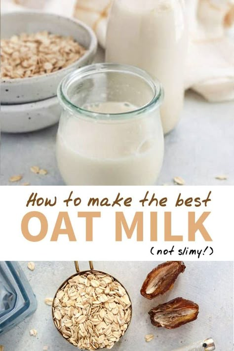 Here's how to make perfect OAT MILK at home, using just a few ingredients. It can be used as a dairy-free coffee creamer, and is an affordable vegan milk! #oatmilk #vegan Best Oat Milk, Make Oat Milk, Dairy Free Coffee Creamer, Almond Cow, Oat Milk Recipe, How To Make Oats, Dairy Free Coffee, Vegan Milk, Dairy Free Milk