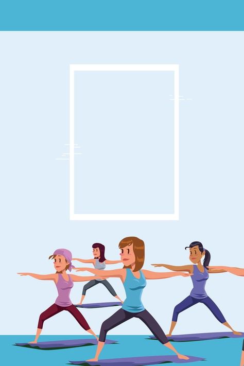 Vector Flat Cartoon Hand Drawn Fitness Exercise Background Pe Template Background, Exercise Background Fitness, Gym Poster Background, Pe Background, Exercise Background, Workout Background, Exercise Pictures, Yoga Background, Fitness Backgrounds