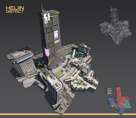 Cyberpunk Building, Sci Fi Cities, Scifi Building, Minecraft City Buildings, Sci Fi Building, Sci Fi Architecture, Futuristic Building, Science Fiction Artwork, Environment Reference