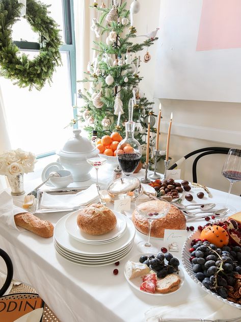 Going All Out for the Holidays in a Small Space Dinner Party Menu, Hosting Holidays, Hot Apple Cider, Holiday Tablescapes, Festive Wreath, Party Menu, Holiday Drinks, Holiday Inspiration, Christmas Music