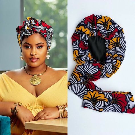 Headwrap Hairstyles, African Hair Wrap, Head Wrap Styles, Hair Wrap Scarf, Hair Scarf Styles, Afrikaanse Mode, African Head Wraps, African Fashion Women Clothing, Turban Headwrap