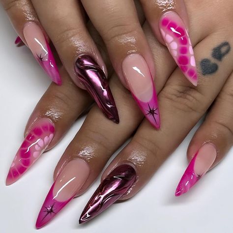 ♡ 💓 barbies dreamhouse ib @angiesclawss ♡ length/shape: long, stiletto . . . . . . ♡ #nailsofinstagram #gelx #apresnails #nails… | Instagram Barbies Dreamhouse, Trendy Almond Nails, Nail Vibes, Concert Nails, Bday Nails, Nail Artwork, Long Almond Nails, Nail Pics, Kutek Disney