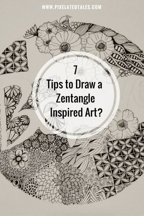 Zentangle Ideas Inspiration, Color Zentangle Art, Zen Tangle Ideas, Zendoodle Art Inspiration, Zantangle Art Artwork, Zen Doodle Patterns Easy, Zentangle Art Beginners, Zentangle Drawings Ideas, Aesthetic Post Ideas