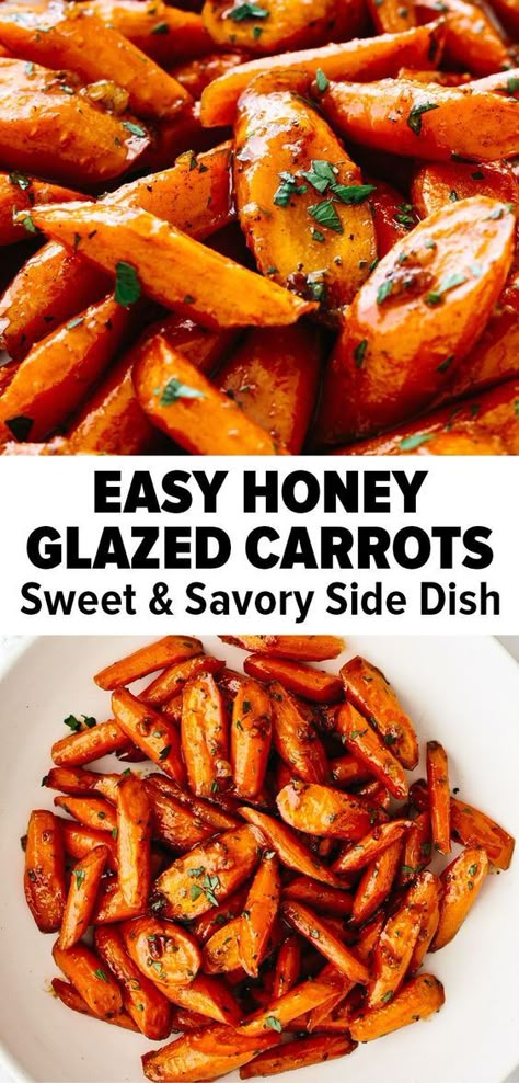 Carrot Recipes Side Dishes, Carrots Side Dish, Glazed Carrots Recipe, Honey Glazed Carrots, Roasted Vegetable Recipes, Honey Glazed, Best Honey, Glazed Carrots, Recipes Side Dishes