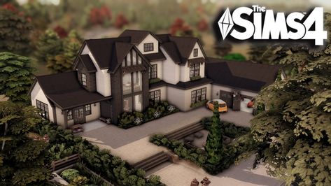 Huge Modern Farmhouse, Sims 4 Villa, Sims Apartment, Houses Layout, Modern Spanish Home, Houses Sims 4, Sims 4 Building Ideas, Sim4 Cc, Sims 4 Houses Layout