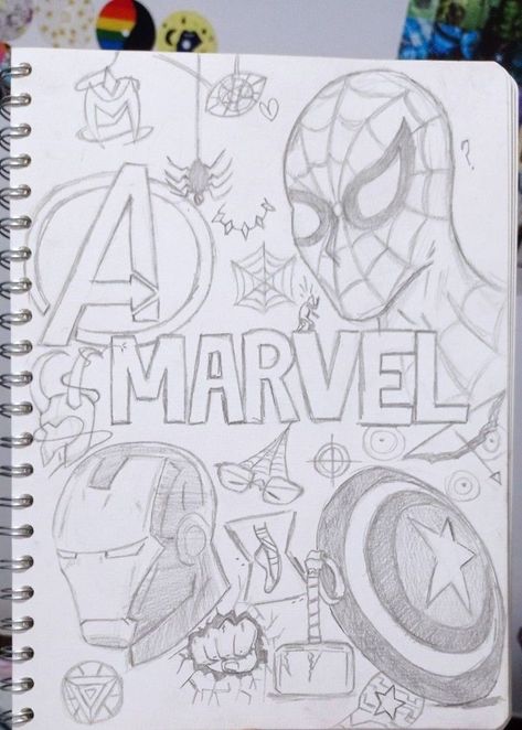 Avengers Sketch Pencil Easy, Avenger Drawings Easy, Drawing Ideas Avengers, Marvel Easy Sketches, Marvel Graffiti Art, Marvel Art Drawings Sketch Easy, Drawing Ideas Easy Marvel, Avengers Sketches Easy, Spiderman Canvas Painting Easy