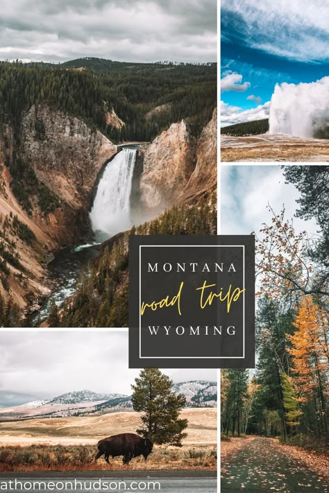 Want to visit Yellowstone, Grand Teton, and Glacier National Park? Check out Montana and Wyoming national park road trip guide! #Yellowstone #YellowstoneNationalPark #GrandTeton #GrandTetonNationalPark #GlacierNationalPark Road Trip Glacier National Park To Yellowstone, Road Trip To Glacier National Park, Yellowstone Loop Map, Yellowstone And Glacier Road Trip, Wyoming And Montana Road Trip, What To Do In Yellowstone National Park, Montana Road Trip Itinerary, Wyoming Montana Road Trip, Vacation Montana