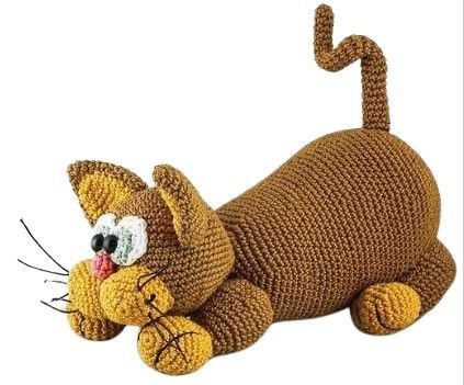 Amigurumi Big Cat Free Crochet Pattern - crochet.sdbes.com Cat Free Crochet Pattern, Cat Knitting, Crochet Game, Crocheted Cat, Crochet Bear Patterns, Crochet Dog Patterns, Crochet Animal Amigurumi, Easy Crochet Animals, Animal Knitting Patterns