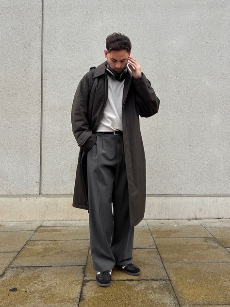 Pleated Wide Leg Trousers curated on LTK Grey Slacks Outfit Mens, Grey Trousers Outfit Men Casual, Grey Trousers Outfit Men, Grey Trousers Outfit, Mens Pleated Trousers, Pleated Pants Outfit, Tailored Pants Outfit, Trousers Outfit Men, Mens Pleated Pants