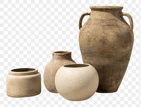 Rustic Clay Pots, Pottery Stickers, Pottery Background, Vase Png, Person Png, Wabi Sabi Vase, Pot Image, Clay Plant Pots, Pottery Display