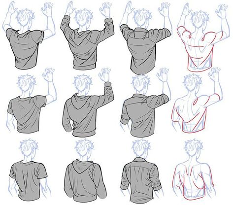 Shirt wrinkles  Tutorial Fukushima, Poses References, Anime Drawings Tutorials, Drawing Clothes, Drawing Tutorials, Art Tutorial, Character Creation, Drawing Poses, Drawing Reference Poses