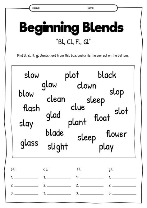 Blends Worksheets Kindergarten, L Blends Worksheets, Letter Sounds Activities Kindergarten, Phonics Blends Worksheets, Phonics Worksheets Grade 1, Consonant Blends Activities, Rhyming Words Worksheets, Consonant Blends Worksheets, Blends Activities