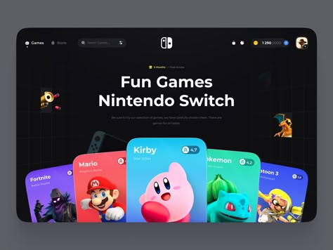 Game Store by Offdesignarea on Dribbble Video Game Website Design, Game Dashboard, Store Website Design, Interactive Web Design, Ui Ux 디자인, Handwritten Logo, The Best Game, App Interface Design, Restaurant Website