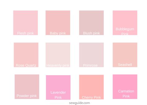 Color In Fashion, Bridesmaid Dresses Color Palette, Blush Pink Bridesmaid Dresses, Fashion Shades, Light Pink Nails, Pink Palette, Skin Color Palette, Girly Room, Pink Bridesmaid Dresses