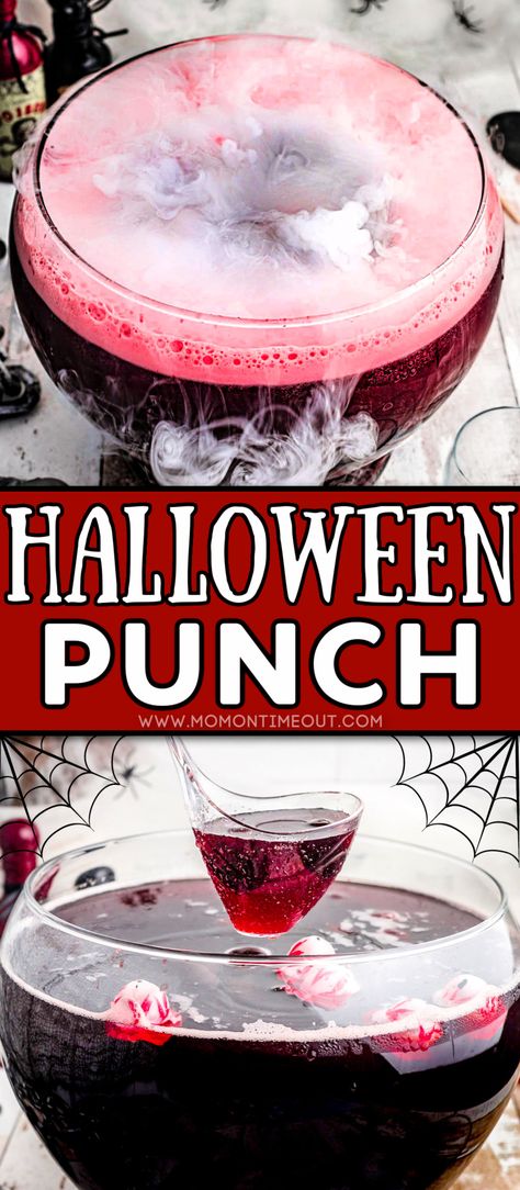 Halloween Theme Mixed Drinks, Halloween Food Ideas Crockpot, Dry Ice Cocktails Halloween Drinks, Big Batch Halloween Cocktails, Samhain Tea, October Cocktails, Heathly Drinks, Halloween Alcoholic Drinks, Halloween Punch Bowl