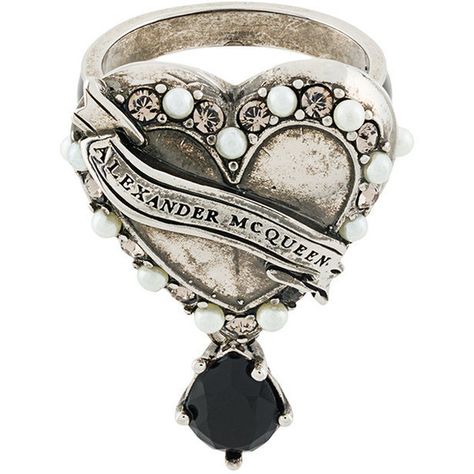 Alexander McQueen Heart Locket ring (2,045 ILS) ❤ liked on Polyvore featuring jewelry, rings, heart shaped jewelry, heart jewelry, alexander mcqueen jewelry, alexander mcqueen and heart shaped rings Alexander Mcqueen Jewelry, Vintage Heart Jewelry, Mcqueen Jewelry, Alexander Mcqueen Ring, Locket Vintage, Heart Shaped Locket, Grey Heart, Rings Heart, Locket Jewelry