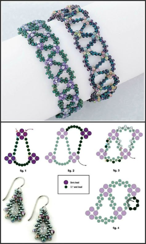 New Beads Design, 3d Beading Patterns Free, Beaded Bracelet Patterns Tutorials, قلادات متدلية, Beaded Necklace Patterns, Japanese Beads, Beaded Bracelets Tutorial, Beading Jewelery, Beaded Necklace Diy